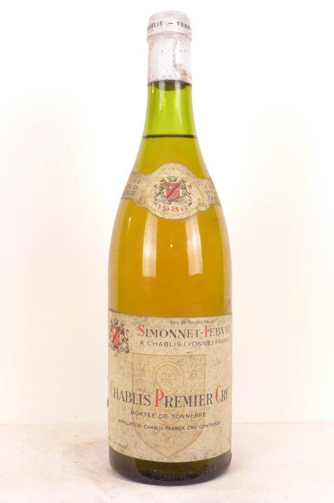 chablis simonnet-febvre premier cru montée de tonnerre blanc 1986 - bourgogne