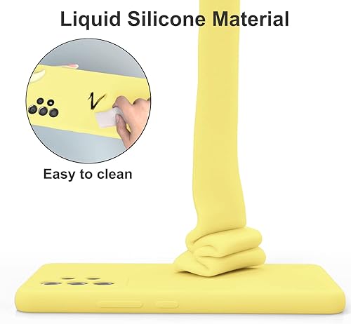 Miniatura 3 de SYMOCA Liqiud - Funda de silicona para Samsung Galaxy A53 5G de silicona sedosa, delgada, de cuerpo completo, a prueba de golpes, con forro de