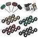 HSeaMall 80PCS Abrasifs Roue de polissage polissage Roues Marron 2,5 cm Grain 80 150 Grain Grain 240 300 Grain 80 pcs pour outils rotatifs