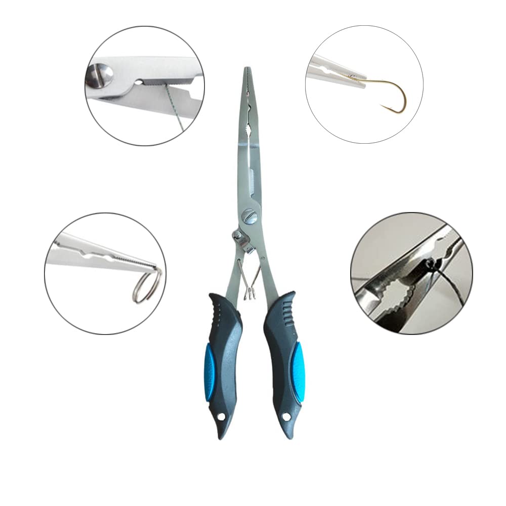Pince De Pêche à Long Bec En Acier Inoxydable Pour Enlever Les