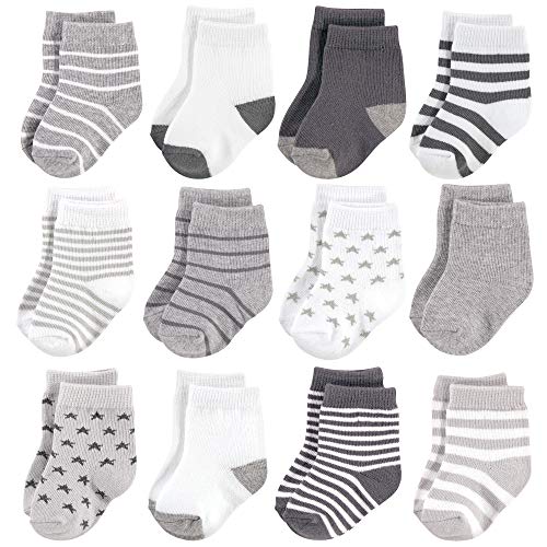 Image of Hudson Baby baby-girls Cotton Rich Newborn and Terry Socks