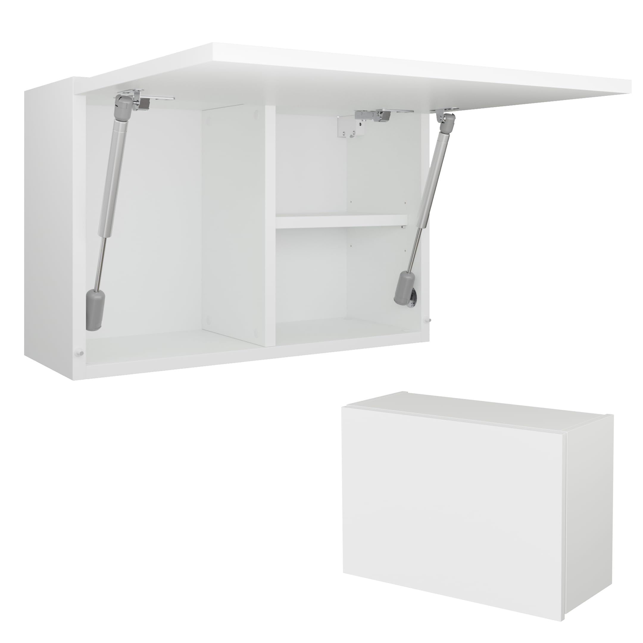 PLATAN ROOM Bathroom Cabinet 60/80/120 Wide Bathroom Furniture Bathroom Folding Wall Cabinet High Gloss Matt White (White Matt/White Matt, 60 x 40 x 25)