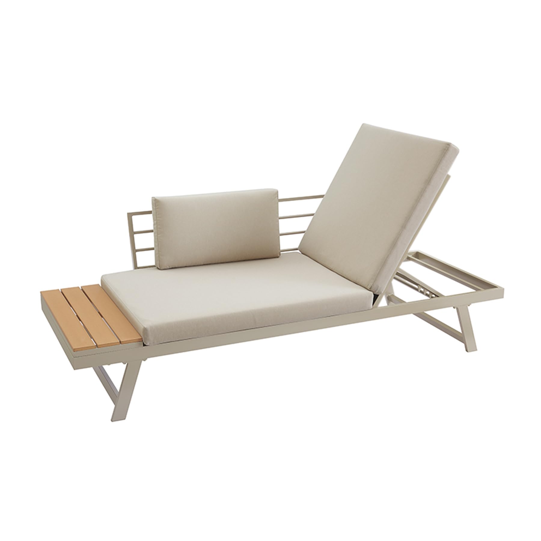 riess-ambiente Loungesofa MODULAR MIAMI 230cm champagner greige - wetterfeste Outdoor-Liege