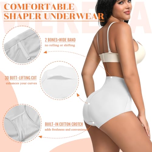 Image of Werena Tummy Control Shapewear for Women High Waisted Body Shaper Panties Seamless Shaping Underwear Panty Girdle