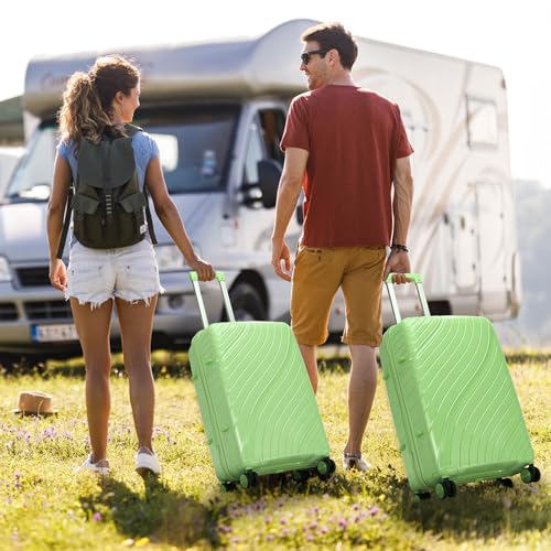 Luggage Sets 5 Piece, PP Luggage Set, Suitcases with Wheels, Hardside Hard Shell Travel Luggage with TSA Lock3