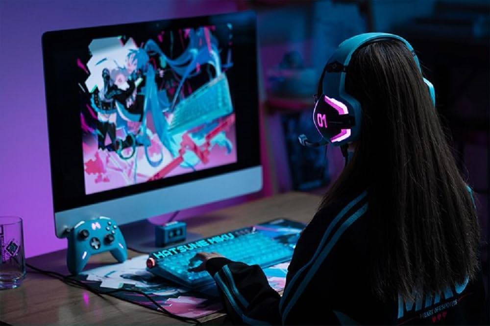 Amazon.co.jp: FAMENG 初音ミク ヘッドホン スヘッドホン ゲーミング