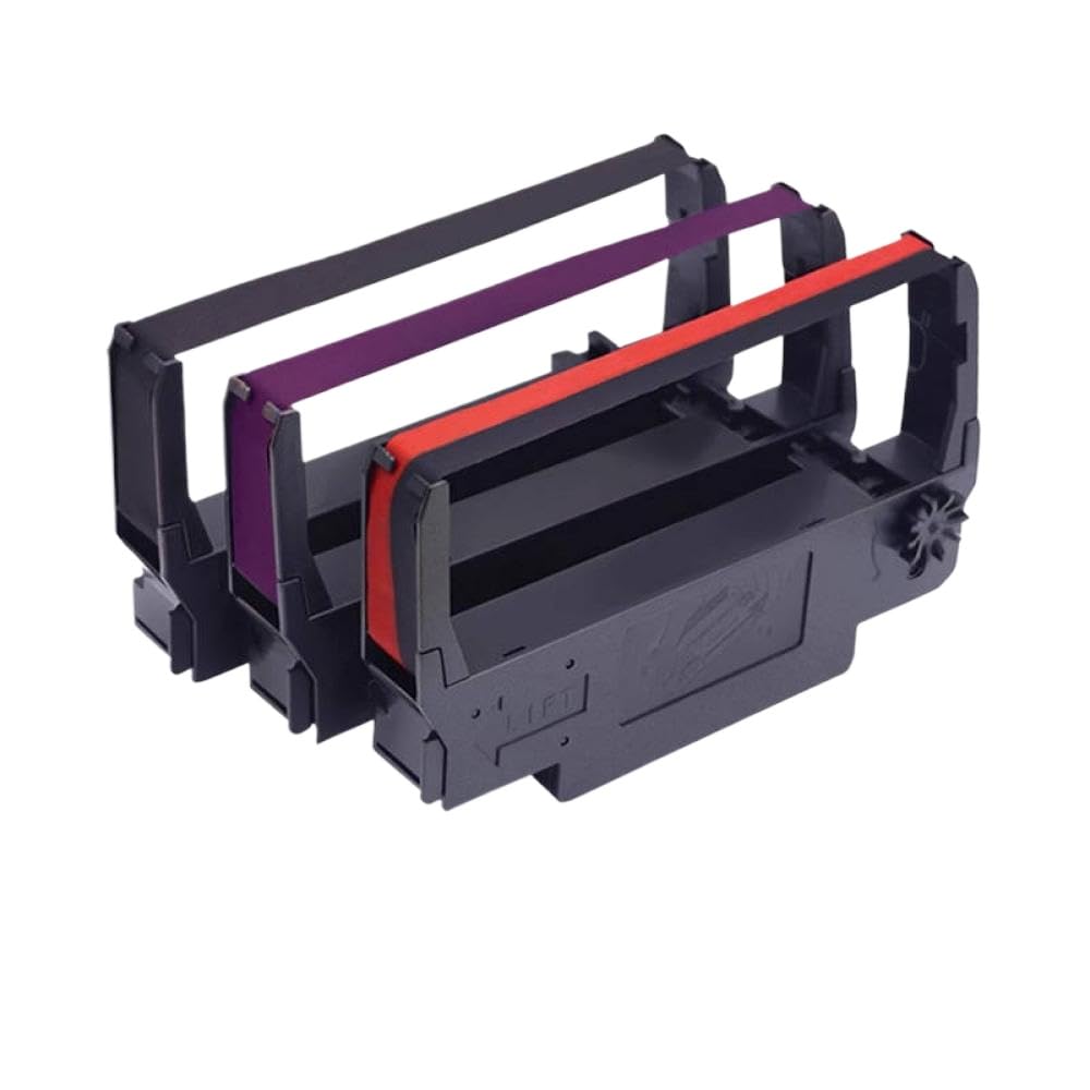 Nastro di stampa a inchiostro compatibile con ERC30 ERC34 ERC38 TM-U220PD U230 U210A TM-U370 U300C M188B M188D(5 pcs Black and red)