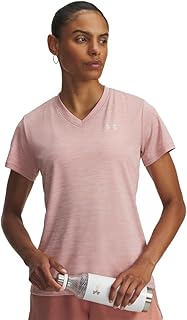 Under Armour Womens Velocity Twist Short Sleeve V Neck T Shirt