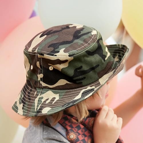 Toddler Sun Hat Bucket Boys-Camouflage Fishman Cap Packable2