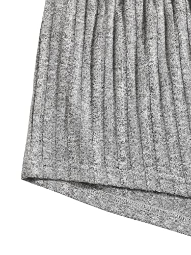 Image of SOLY HUX Women's Button Front Ribbed Knit Tank Top and Shorts Pajama Set Sleepwear Lounge Sets