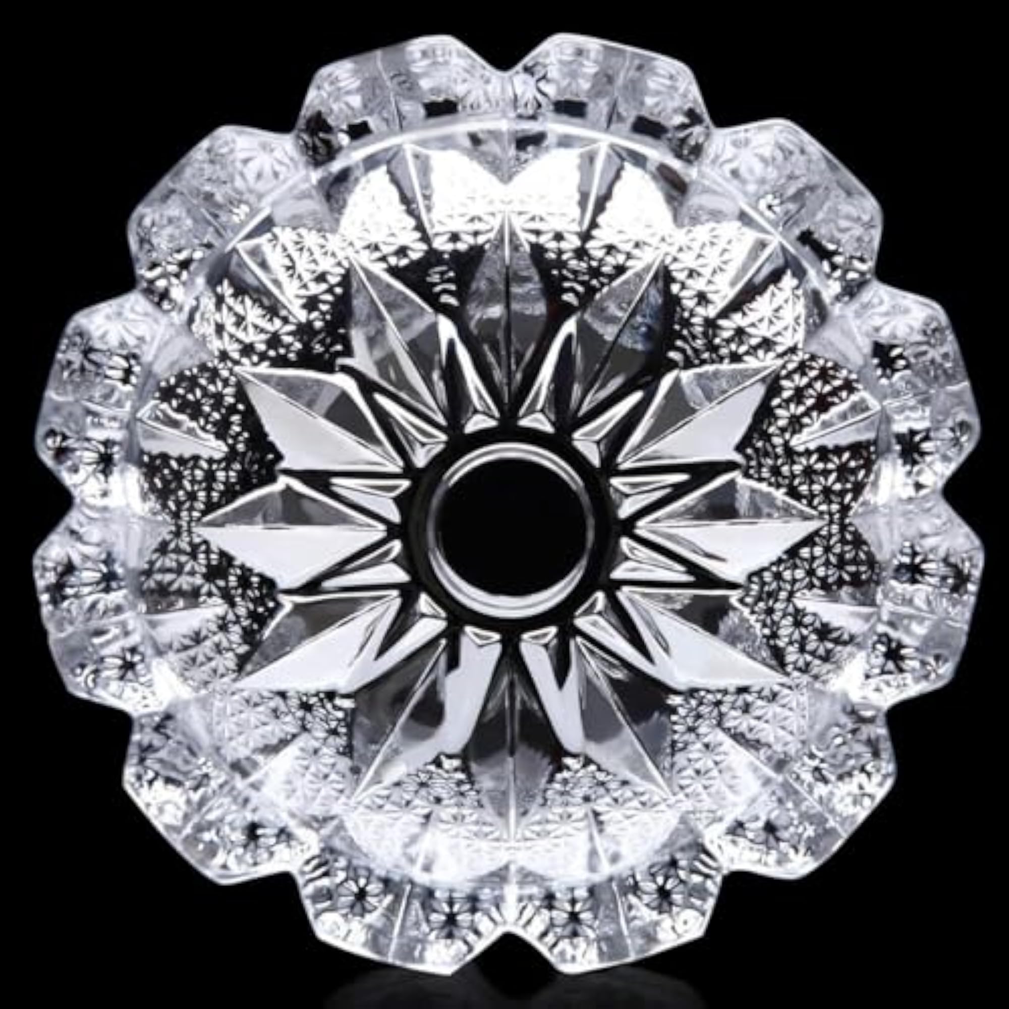 Crystal Clear Glass Ashtray, Tabletop Gift