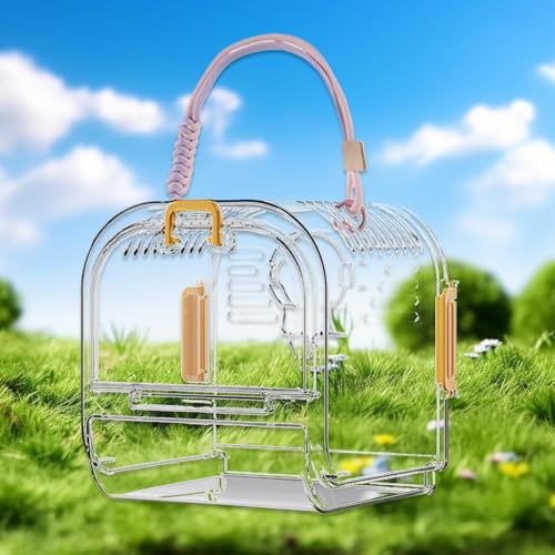 Cage d'oiseau Parakeet portable compacte avec tiroir de nettoyage intégré - 3