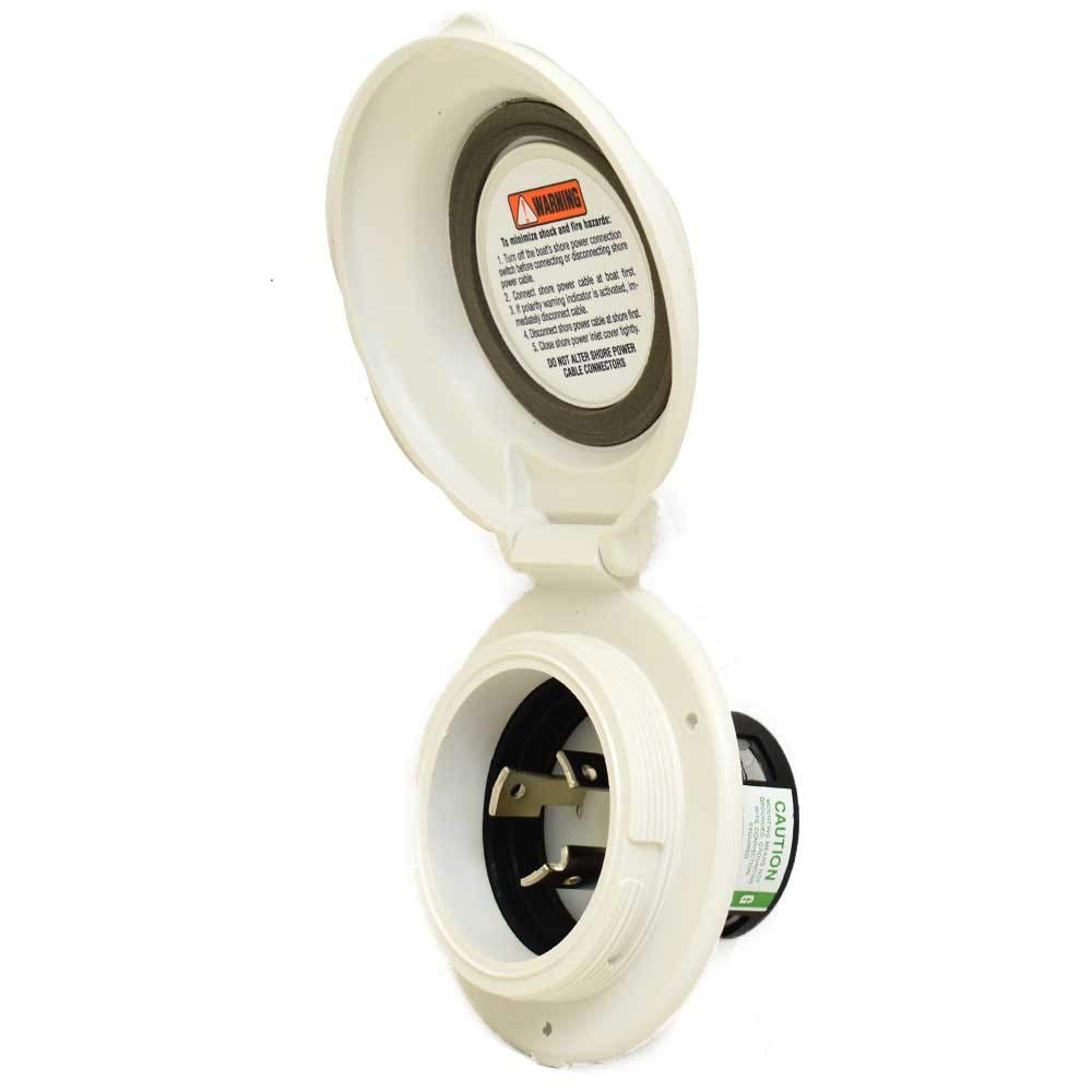 Marinco 304EL-BX Ingresso, 16A 230V, Rotondo, Bianco