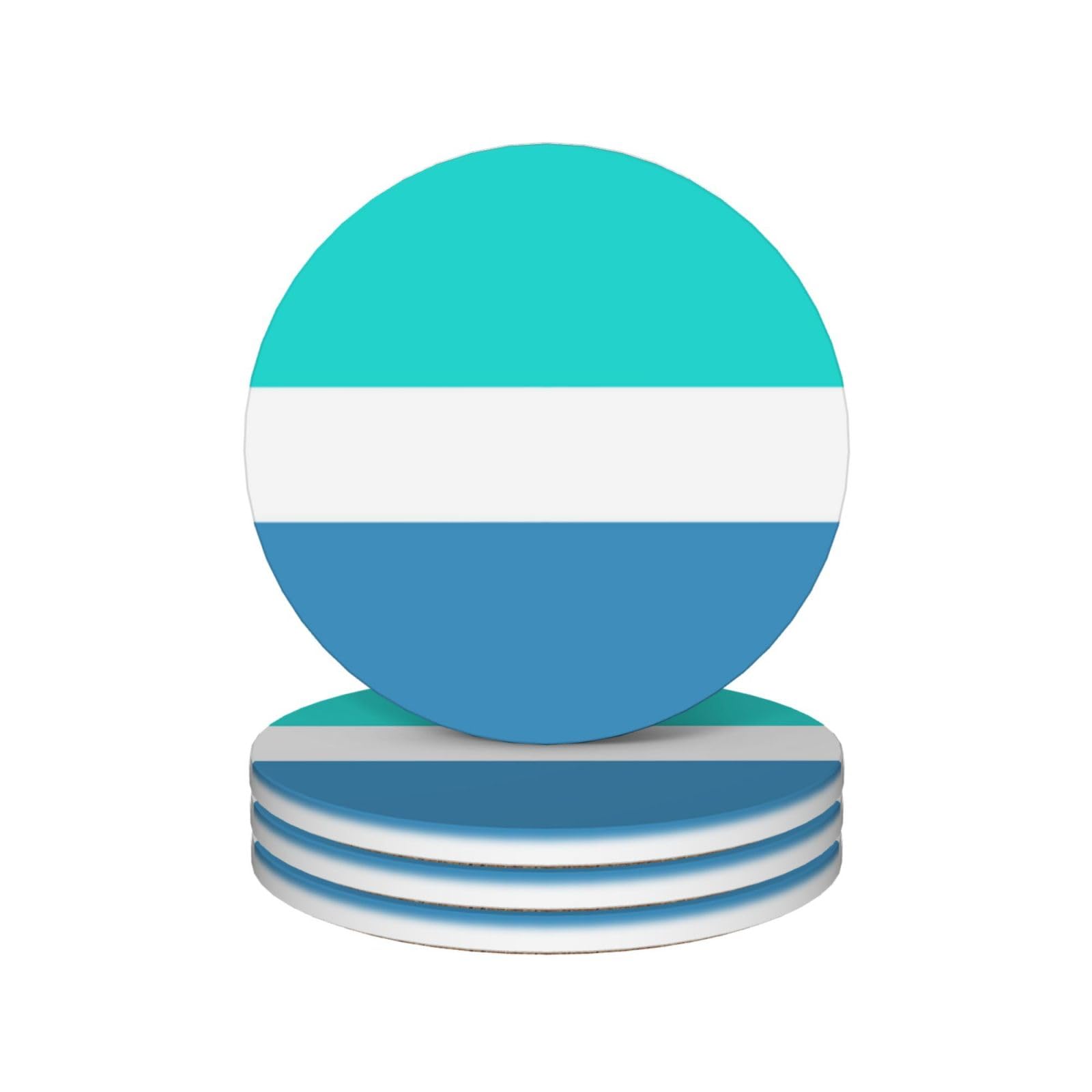 Omni Sexual LGBT Flag Pansexuality Flag 4in Ceramic Coaster Set Non-Slip Cork Base