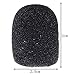 15 Pack Foam Microphone Windscreen, Lapel Headset Microphone Sponge Mini Foam Cover Shield Protection for Variety of Headset (Black)