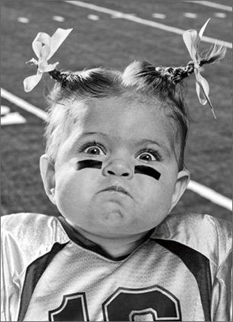 Football Girl Funny Encouragement Card