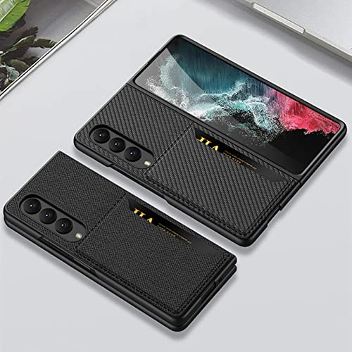 Étui portefeuille Galaxy Z Fold 4 en cuir marron avec support rigide - 5