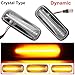 Turn Signal Lamp Led Front Fender Side Marker Light Compatible with Honda Civic CRV Ballade Domani Prelude Partner Orthia Integra (Crystal)