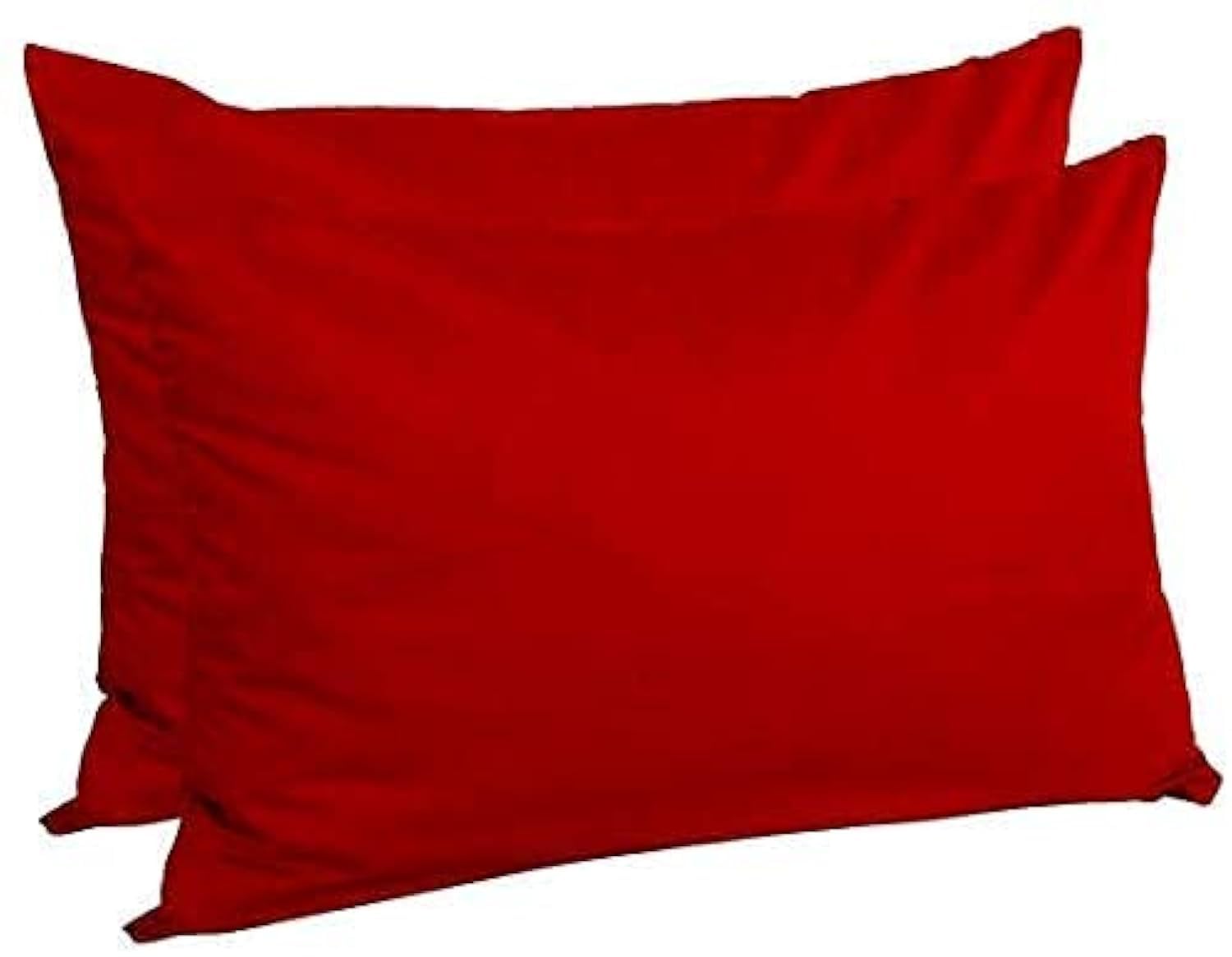 Travel Pillowcase 12X16 500 Thread Count Egyptian Cotton Set of 2 Toddler Pillowcase Envelope Closer Red Solid with 100% Egyptian Cotton (Toddler Travel 12x16, Red) — image 1