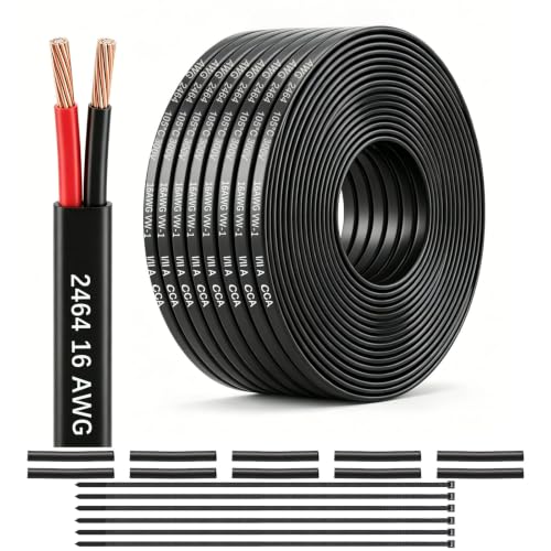 16 Gauge 2 Conductor Wire 30FT 16/2 CCA Low Voltage Stranded Wire