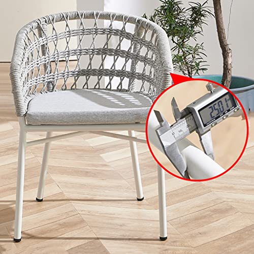 Outdoor Patio Rattan Chair, Terrace Patio Dining Chair, Balcony Wicker Cane Side Outside Seat, Comfortable Reclining Armchair, For Lawn Garden Backyard Deck #TOP2