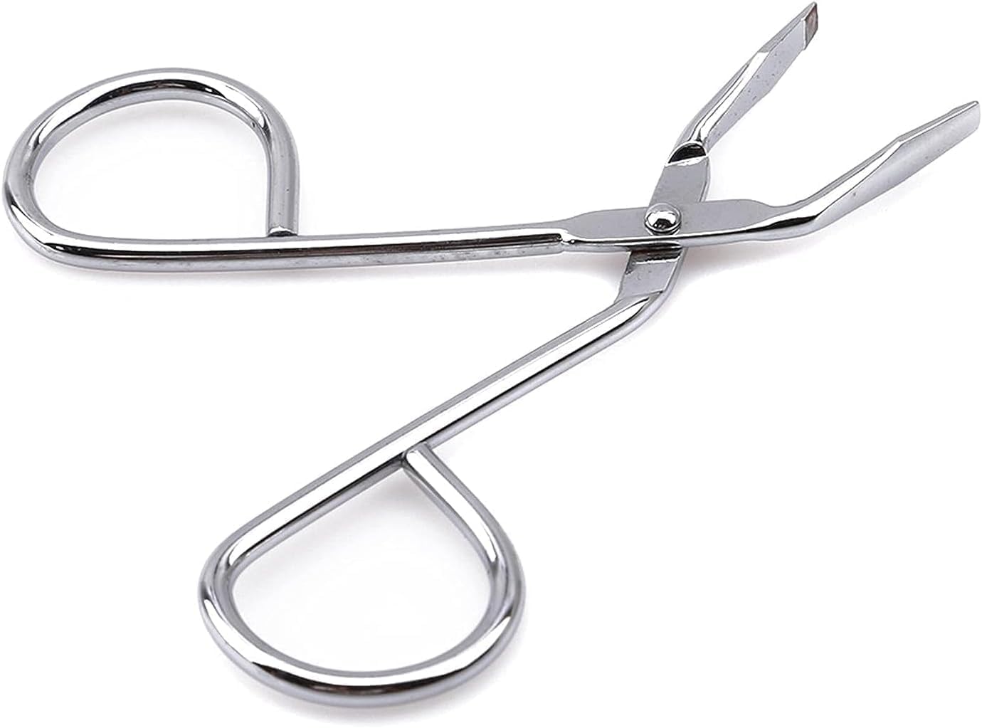 Jizian Silver Eyebrow Scissors,Elbow Pliers Clip Scissors,Flat Tip Hair Plucker Removal Tweezers,Stainless Steel