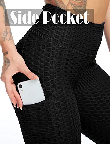 SEASUM Women High Waisted Workout Yoga Pants Butt Lifting Scrunch Booty Leggings Tummy Control Anti Cellulite Textured Tights3