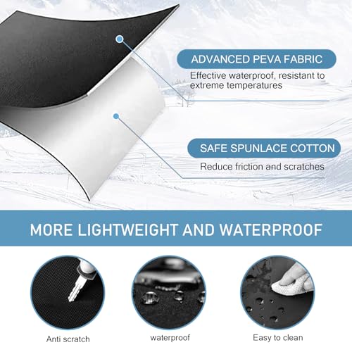 Image of 1 PC Car Windshield Snow Cover, Wiper Front Window Protector Windshield, 94.5 inch x 57.3 inch Car Front Window Protector Accessories, Universal for Most Cars (Black)