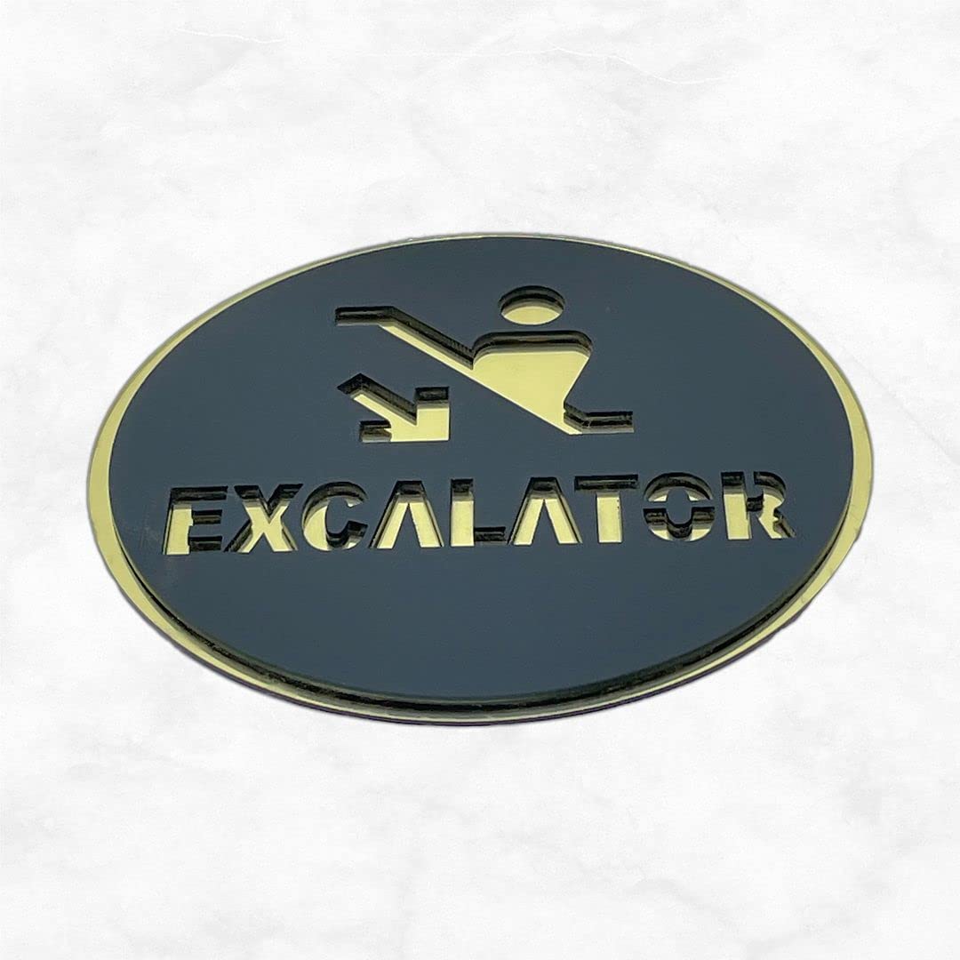 CVANU EXCALATOR Acrylic Sign Board for Office/Hospital/Malls Sign Self-Adhesive Board_c13