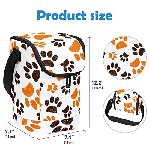 Bolsa de almuerzo con cremallera Paw portátil para hombres y mujeres 4