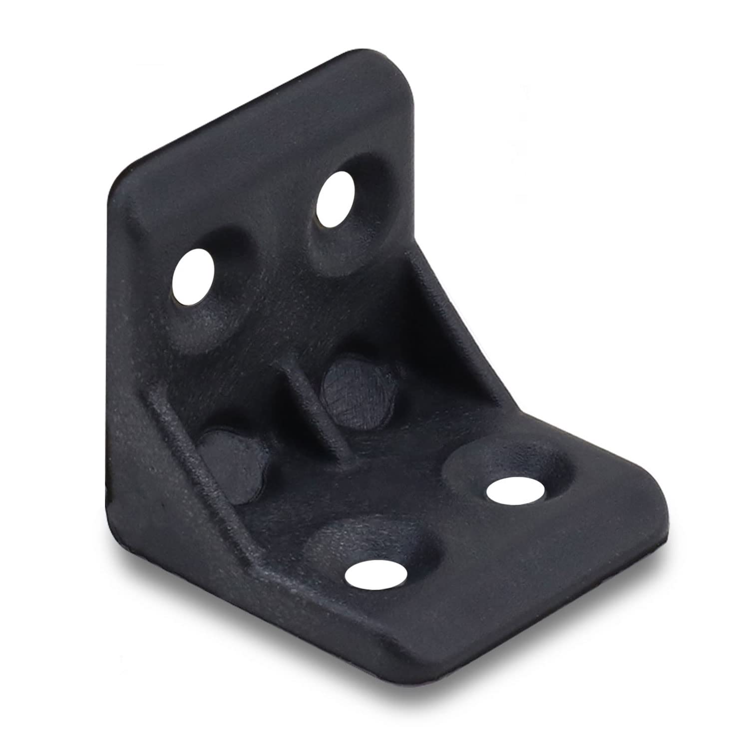 Badem10 Mobilya Dolap Köşe Bağlantı Sabitleme L Gönye 25x25x25 mm Siyah (10 ADET)