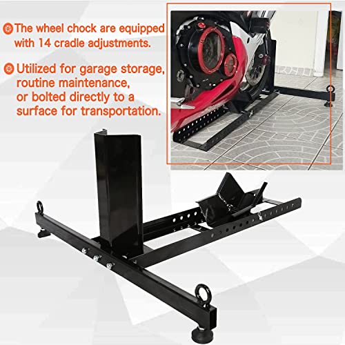 Ego Bike Adjustable Motorcycle Wheel Chock Upright 1800Lb Capacity Adjustable Motorcycle Stand Wheel Tire Chock For 15"-22" Wheels #TOP6