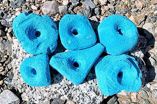 Medium Holds Climbing Pack of 6 Bolt-on Holds (Black)