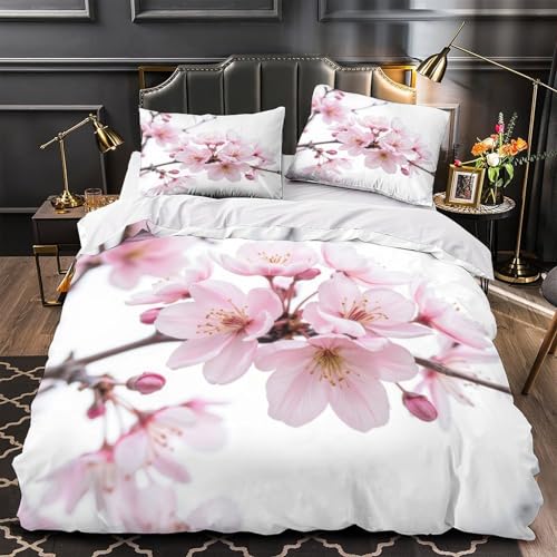 Parure de lit fleurs roses en microfibre de qualité supérieure - 2