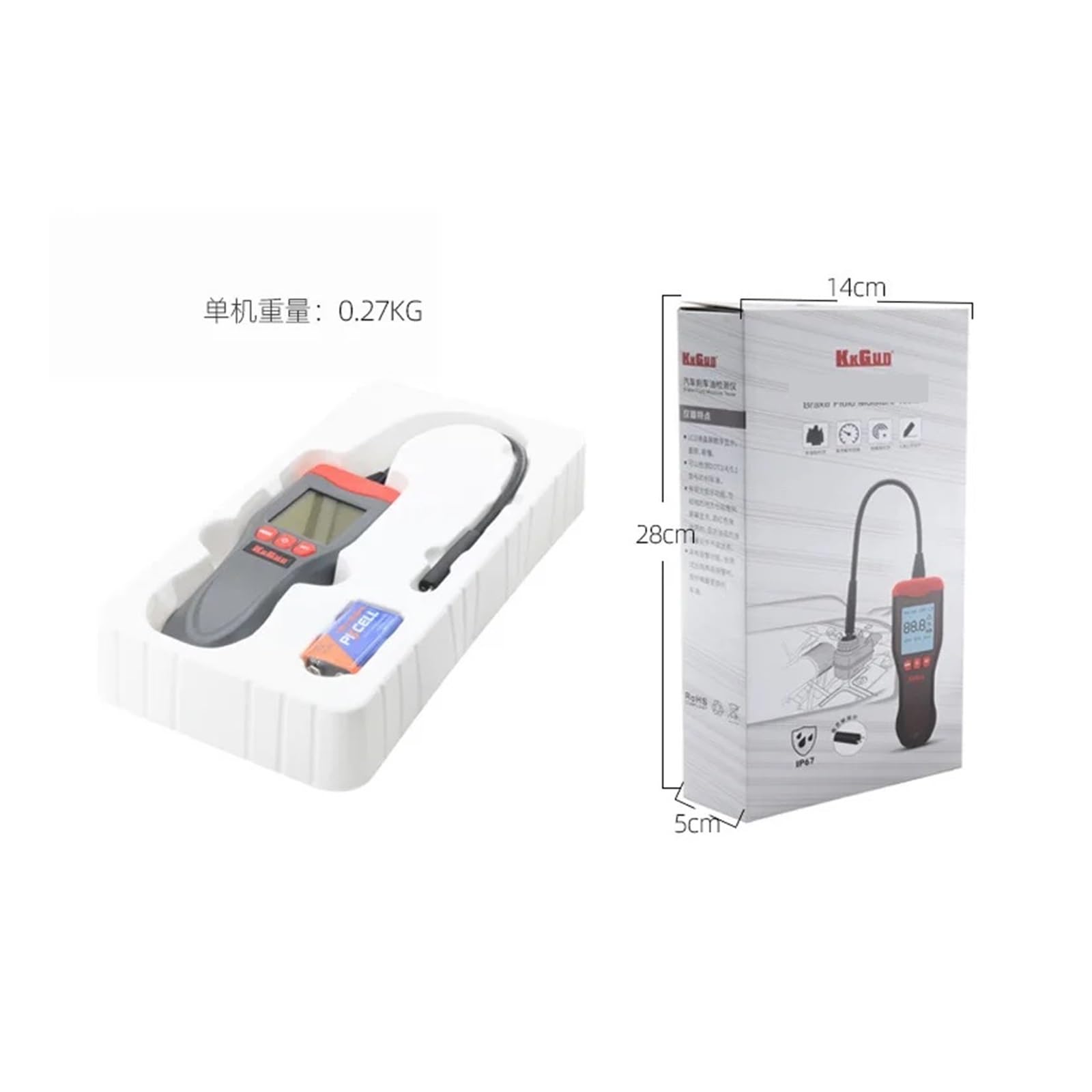 Tester per liquido freni, Penna di prova for olio freni Display digitale Rilevamento del fluido freni Rilevatore di umidità multi-olio for olio freni