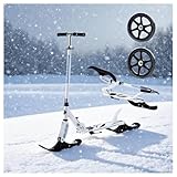 Plegable 2 en 1 Patinete con Dos Ruedas Altura Ajustable 150 Kg De Carga Trineo de Patinete Plegable para Niños y Niñas de 3 a 15 Años Ideal para Deportes Al Aire Libre