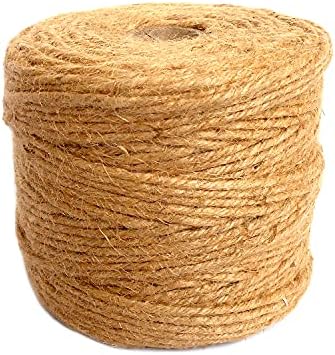 ANSIO Jute Twine, 500 feet Jute String 6 ply 3mm Thickness, Jute Rope for Decoration Garden Floristry DIY Arts Bundling Crafts & Wrapping - Brown