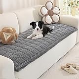 Royhom Pet Sofa Cover Washable, Soft Thick Sofa Cover 2 3 4 Seater, Couch Protector for Dogs, Settee Covers Furniture Slipcovers (Grey, 70x150cm)