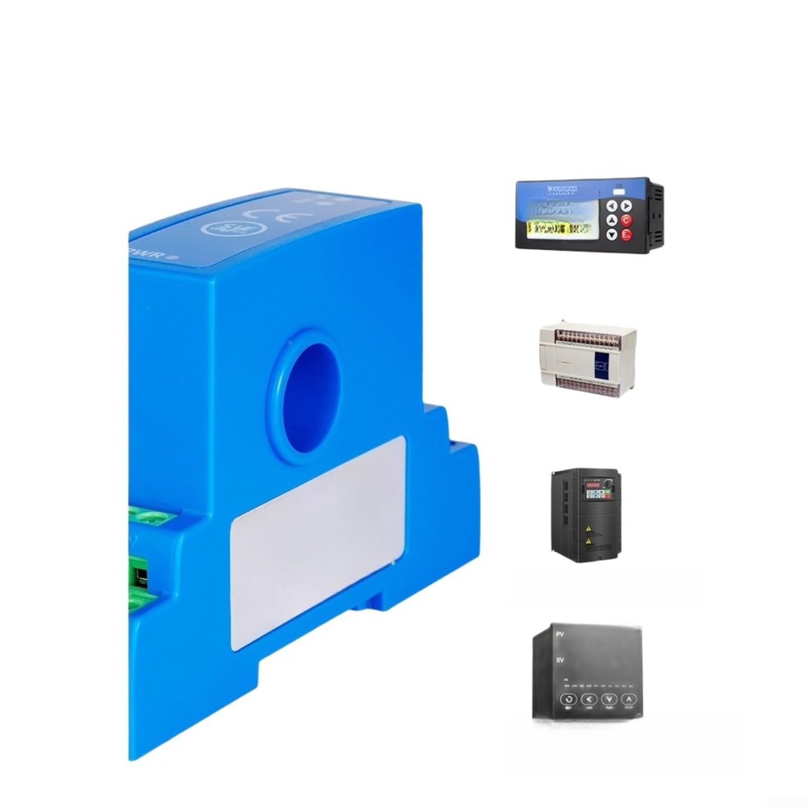 DC Stromwandler Hall-Sensor 0-50A/0-100A, 4-20mA Ausgang, Durchsteck Typ 15mm, ±0.3% Genauigkeit für Steuerung(DC0-50A)