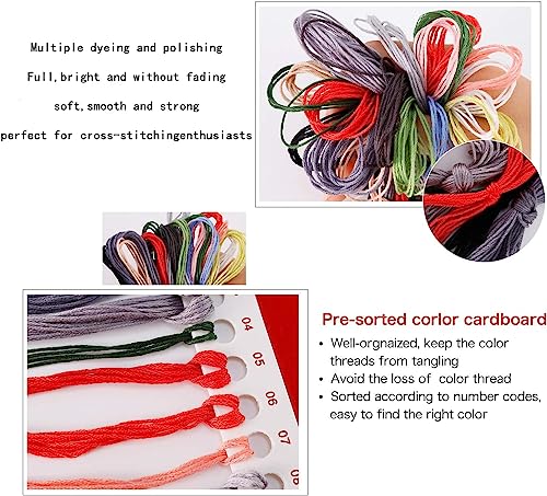 HKLIOPU Kreuzstich Set Vorgedruckt,11CT Kreuzstich Stickpackungen,Japanische Geisha DIY Stickbilder Vorgedruckt Kreuzstich für Wandkunst-Heimdekoration 40x50cm