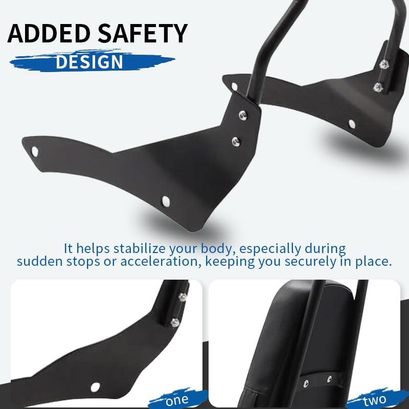 Motorcycle Rear Seat Backrest Sissy Bar Back Rest Compatible For Yamaha VStar 400 650 Classic xvs400 xvs650 Dragstar 400 650 Classic