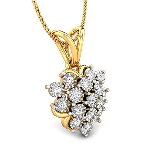 CANDERE by Kalyan Jewellers 18kt (750) BIS Hallmark Yellow Gold and Diamond Pendant for Women - Image 2