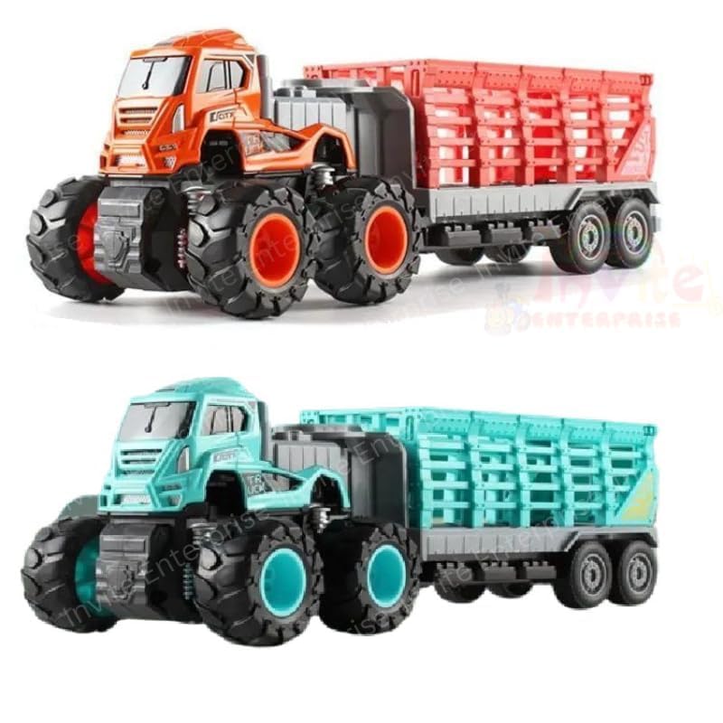 Image of 1:43 Metal Toys Alloy Diecast Truck Set Toy, Diecast Miniature Car Model (Animal Transportation Truck),Assorted