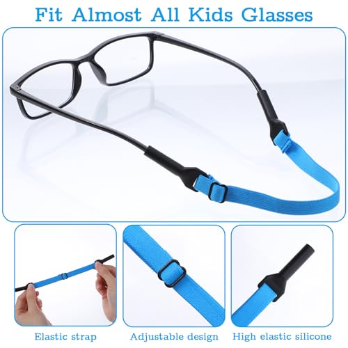 6 Stück Brillenband Verstellbarer Brillenbänder Bunt Glasses Chain Brillenkordel Rutschfest Elastisches Sport Brillenbandhalter für Sportkinder Sonnenbrillen Lesebrillen Kette Sportbrillenband