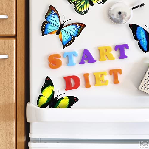 20 Pcs Colorful Butterfly Refrigerator Magnets - Butterfly Wall Decor Strong Magnets With Adhesive Backing - Wall Butterflies Magnets For Fridge Decor, Kitchen Decor - Butterfly Magnets (Random Color) #TOP7