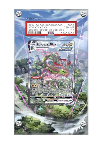 Cadre Compatible avec Pokémon Rayquaza VMAX 218/203 - Evolution Celeste - Boîtier de Protection...