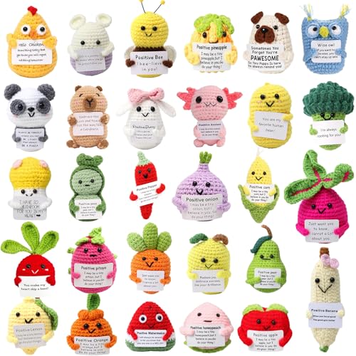 HunnmingRe 30 Pcs Crochet Animals with...