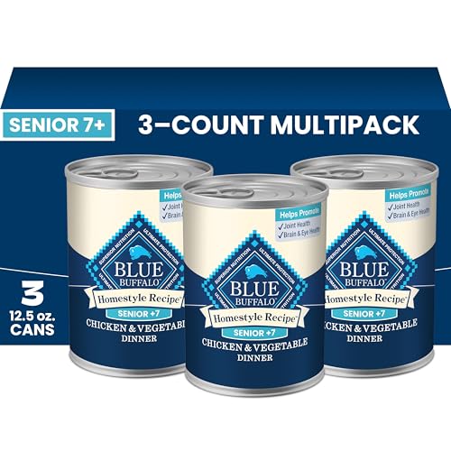 Image of Blue Buffalo Homestyle Recipe Chicken Senior Wet Dog Food, 12.5 oz, 3 ct