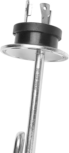 Miniatura 3 de DERNORD Calentador de agua de inmersión de acero inoxidable con elemento calefactor de ondulación de triple abrazadera de 240 V 4500 W con enchufe