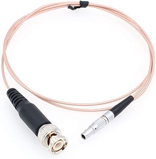 SZRMCC BNC Male to 00B 4 Pin Male SYNC Time Code Input Cable for Red Epic Scarlet DSMC2 Camera (Thin Flexible Cable)